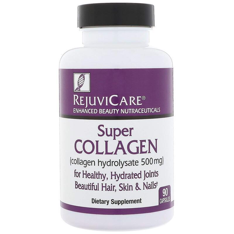 Rejuvicare Super Collagen (Collagen Hydrolysate) Dietary Supplement Capsules, 500mg, 90 Capsules