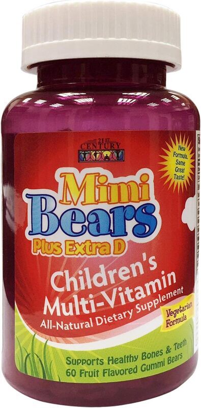 21st Century Mimi Bears Plus Extra D Chews, 60 Gummies