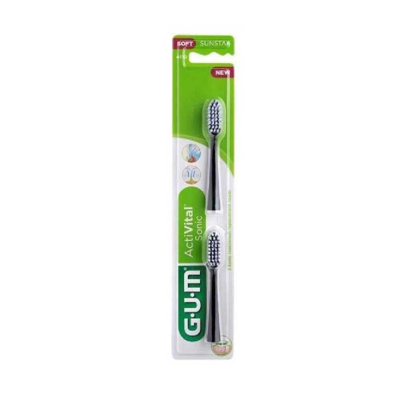 

Gum Sonic Battery Tooth Brush Refil Black