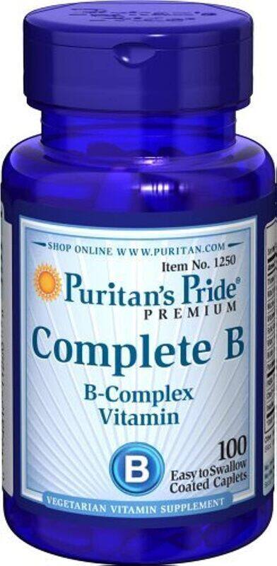 

Puritan's Pride Complete B Complex (100 Coated Caplets), 100 Tablets