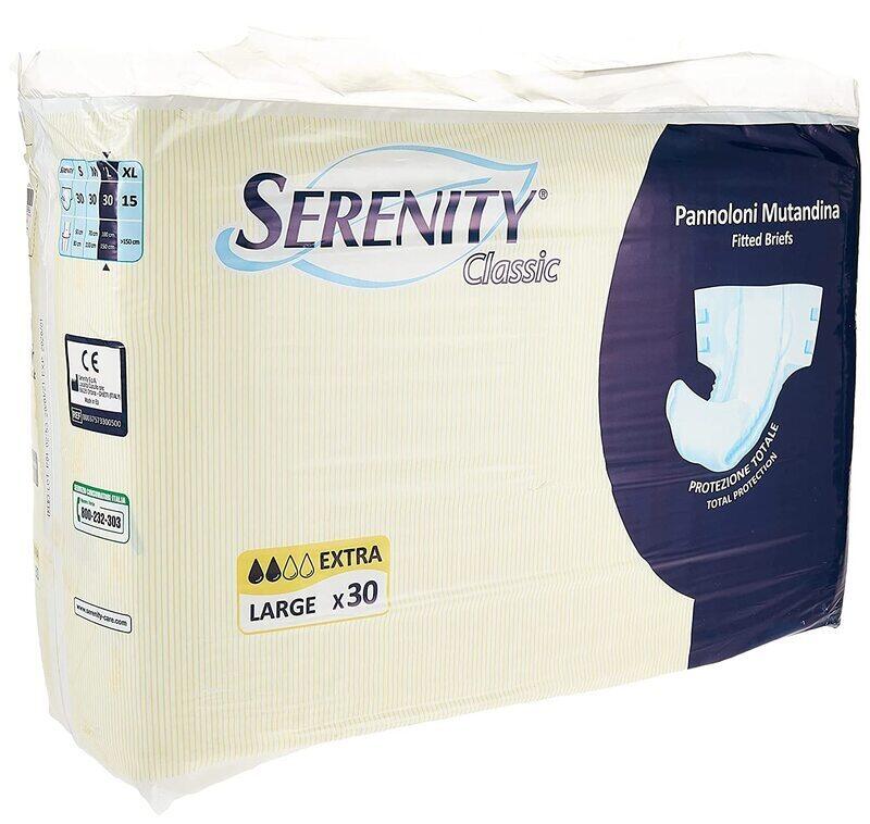 

Serenity Large Classic Fitted Briefs (Extra), 30 Pieces