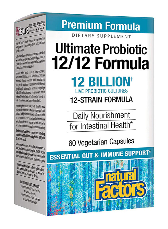 

Natural Factors Ultimate Multi Probiotic 12 Billion Formula, 60 Capsules