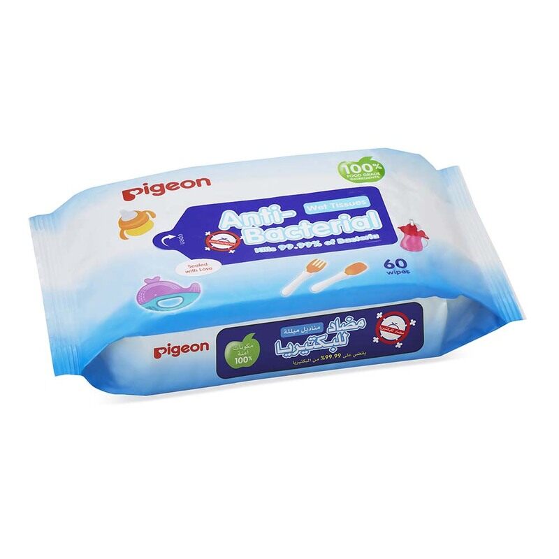 

PIGEON ANTI BACTERIAL WIPES 60S ( 78467 )