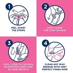 Veet Ready To Use Wax Strip for Sensitive Skin, 20 Pieces