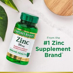 Nature's Bounty Zinc Chelated Dietary Supplement, 50mg, 100 Caplets