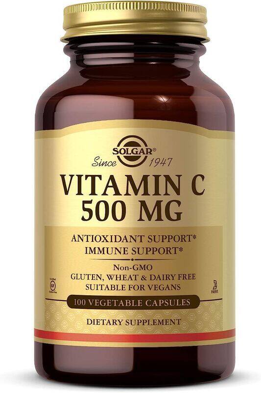 

Solgar Vitamin C Dietary Supplement, 500mg, 100 Vegetable Capsules