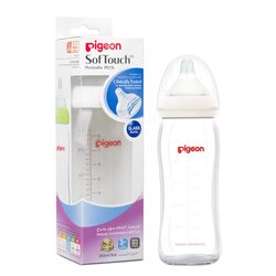 PIGEON SOFT TOUCH PERISTALTIC PLUS GLASS BOTTLE 240 ML ( 00488 )