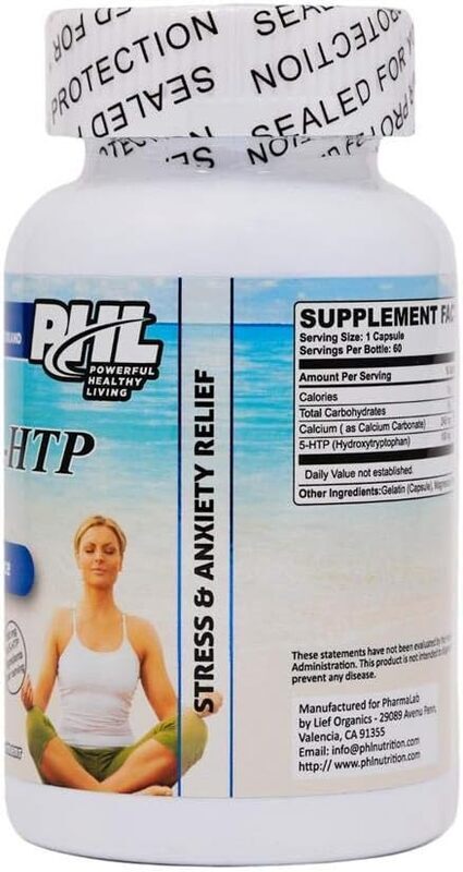 PHL 5-HTP, 100mg, 60 Capsules