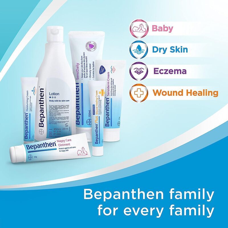 Bepanthen Skin Moisturizer for Damaged & Dry Skin, 100gm