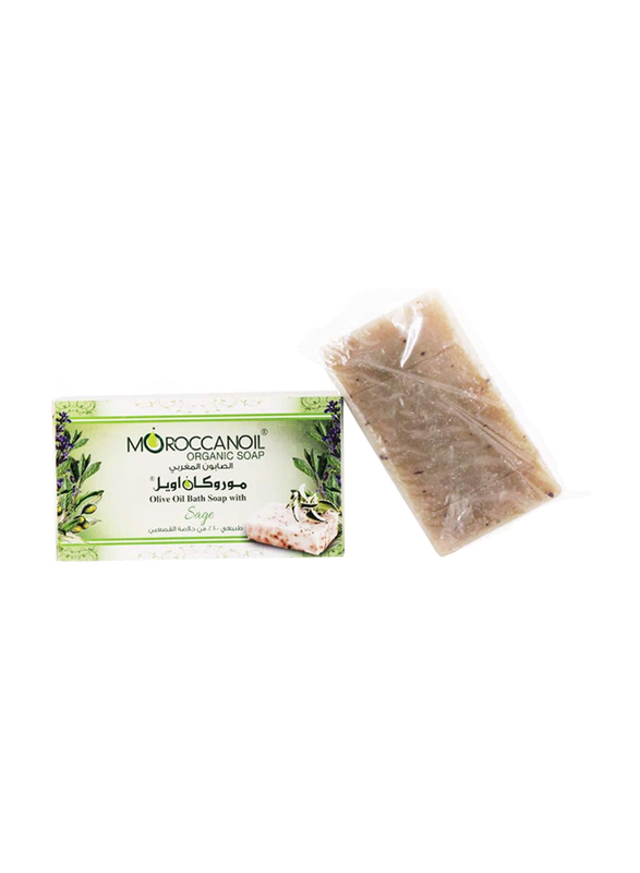 MOROCCANOIL Olive Organic Bath Soap Bar with Sage Scent, 100gm