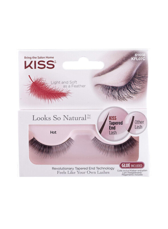 

Kiss Looks So Natural Hot Eye Lashes, KFL07C, Black