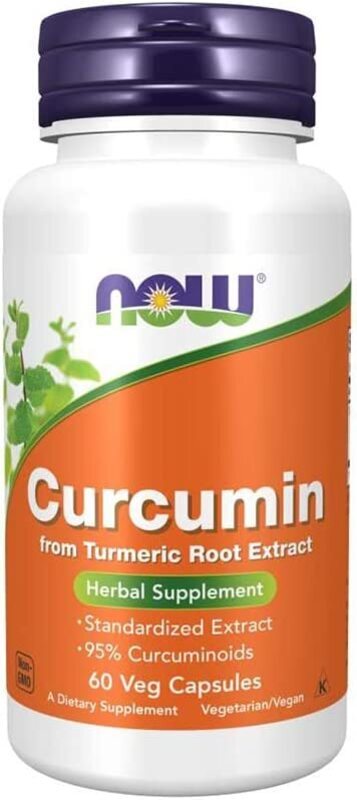 Now Foods Curcumin Vitamin Dietary Supplement, 60 Vegetarian Capsules