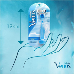 Gillette Venus Smooth Razor Handle with 2 Razor Blade Refills, 3 Pieces