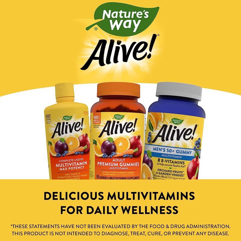 Nature's Way Alive Men 50+ Multivitamin, 60 Gummies