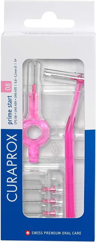 

Curaprox CPS 08 Prime Start Interdental Brush Kit, Pink