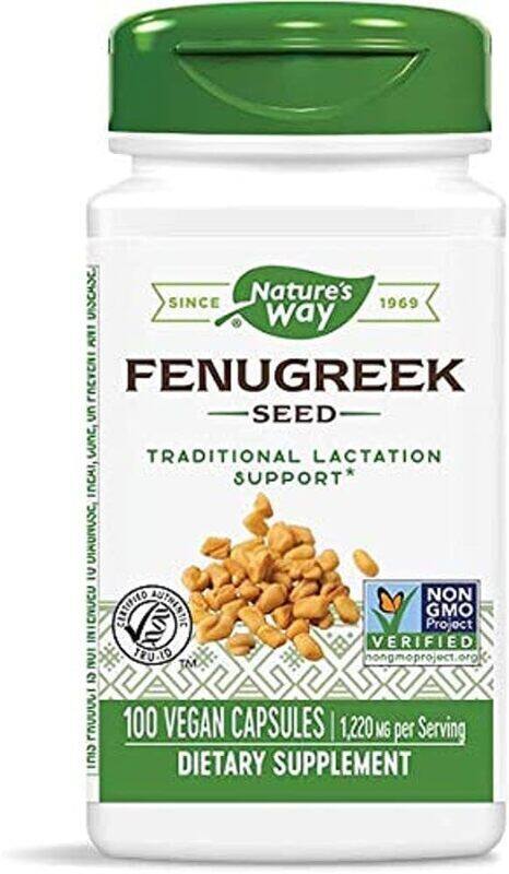 

Nature's Way Fenugreek Seed Dietary Supplement, 1220mg, 100 Vegan Capsules