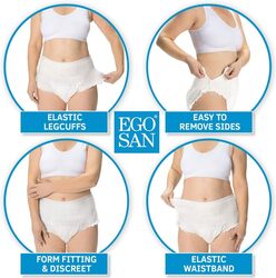 Egosan Super Incontinence Adult Pull Up Underwear Adult Diapers With Stretchable Waistband, Medium, 14 Pieces