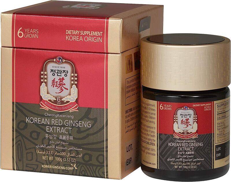 

Cheong Kwan Jang World No.1 Korean Red Ginseng Extract 100% For Extra Strength, 100gm