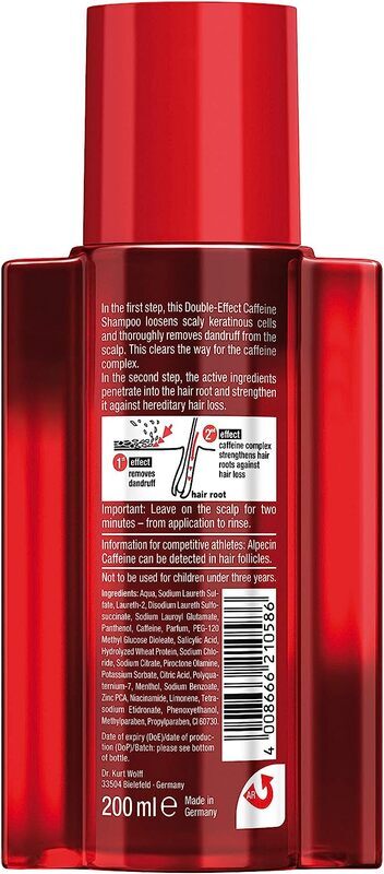 Alpecin Double Effect Caffeine Shampoo, 200ml