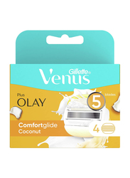 Gillette Venus Plus Olay Women's Razor Blade Refills, 4 Pieces