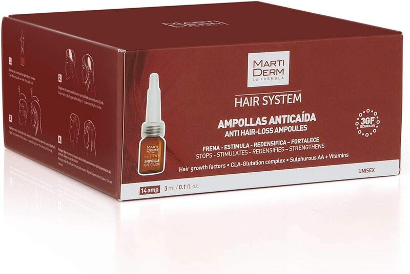 Marti Derm Hair System Anti Hair-Loss Ampoules, 14 Pieces x 3ml