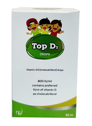 Top D3 Cholecalciferol Vitamin Drops, 30ml