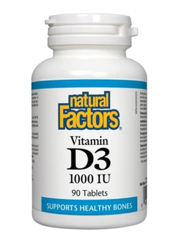 Natural Factors Vitamin D3 1000 IU, 90 Tablets