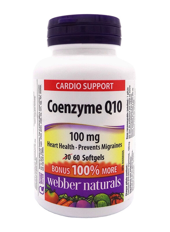 

Webber Naturals Co-Enzyme Q10, 100mg, 60 Capsules