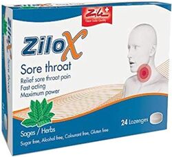 Zilox Throat & Bronchial Irritation Medication, 24 Lozenges