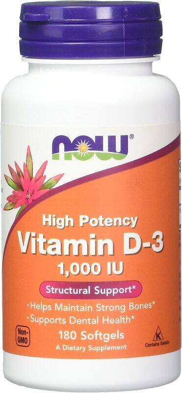 

Now Foods Vitamin D 1000Iu, 180 Softgels