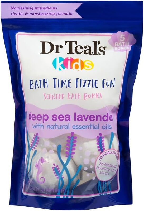 

Dr Teals Kids Scented Bath Bombs Deep Sea Lavender 5X45Gm