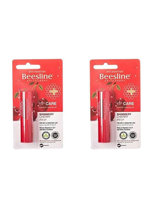 

Beesline Lip Care Shimmery Cherry Lip Balm, 2 x 4gm