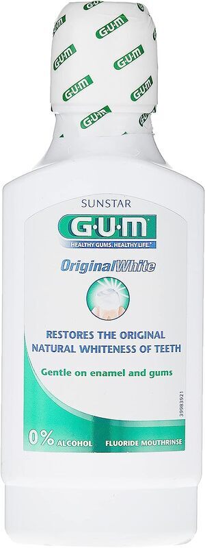 Gum Original White Restores Original Natural Whiteness Mouthrinse Mouthwash, 300ml