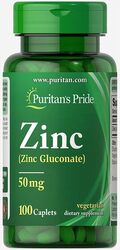 Puritan's Pride Gluconate Zinc Capsules, 50mg, 100 Capsules