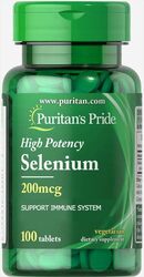 Puritan's Pride Selenium Dietary Supplement, 200mcg, 100 Tablets