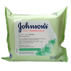 J&J DAILY ESSENTIAL COMB.SKIN WIPES 25S