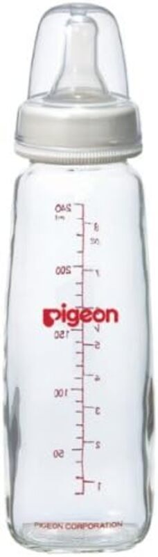 Pigeon Glass Nurser K-8 Bottle, Newborn, 240ml, Clear