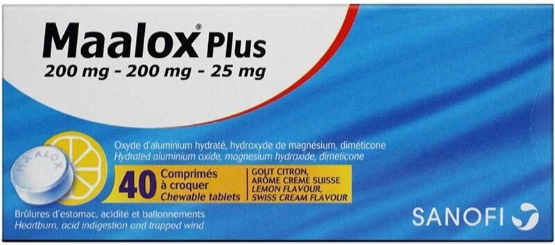 Maalox Plus Chewable Tablets, 40 Tablets