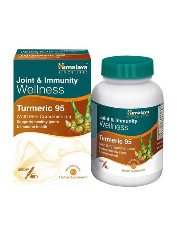Himalaya Joint & Immunity Wellness Turmeric 95 Herbal Supplement, 60 Capsules