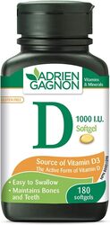 Adrien Gagnon Vitamin D 1000 IU Orange Chewable Tablets, 100 Tablets