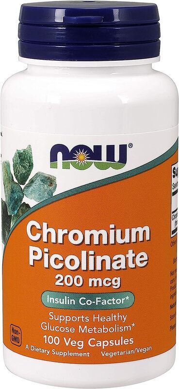 Now Foods Chromium Picolinate, 200mcg, 100 Capsules