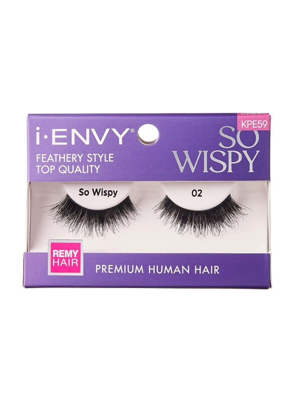 

Kiss I Envy Lashes, 1 Pair, So Wispy 02, Black