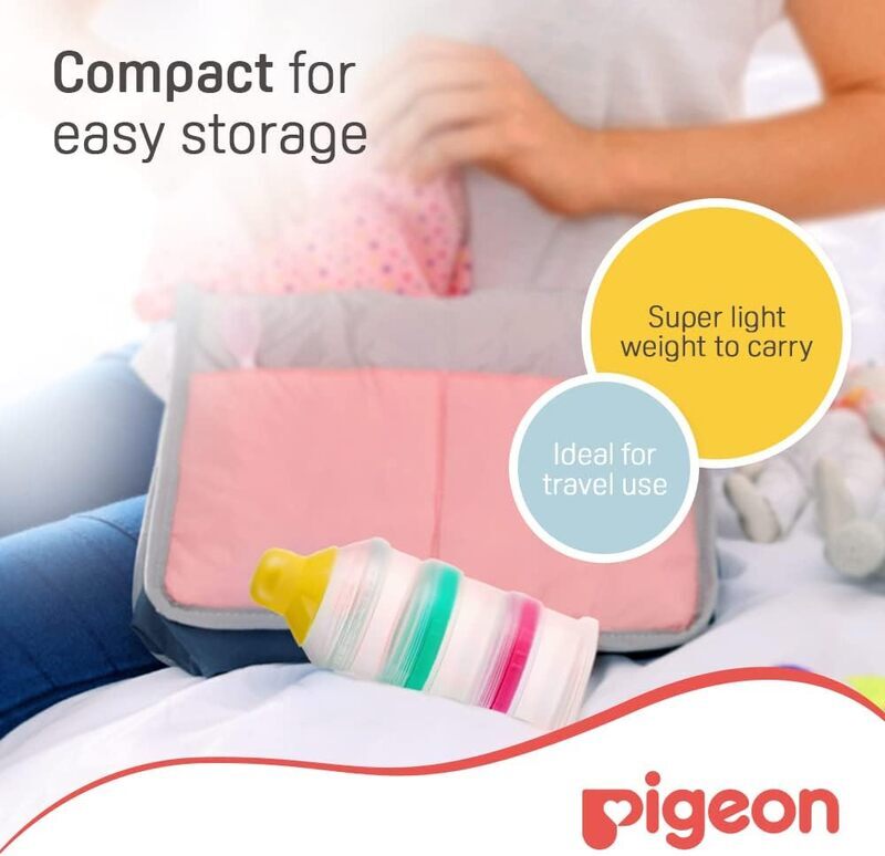 Pigeon 3-Compartment Lightweight BPA-Free Powder Milk Container, Multicolour