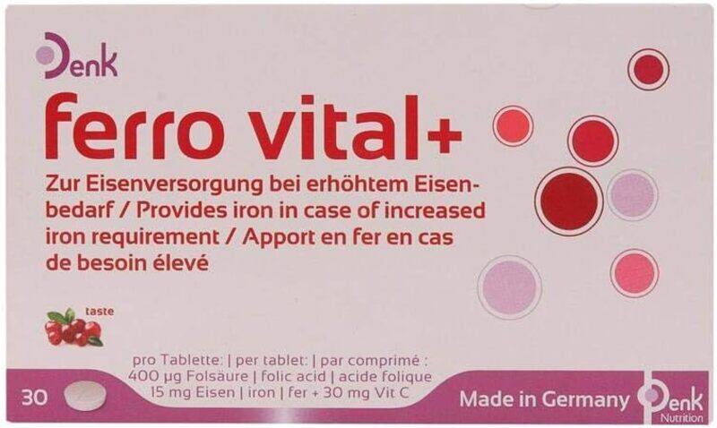 

Denk Ferro Vital+ Tablets, 30 Tablets