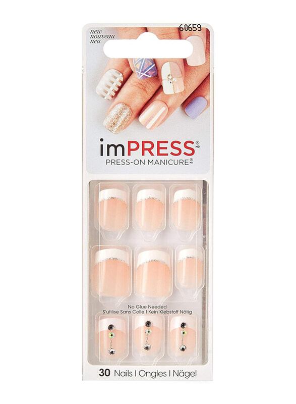 

Kiss Broadway Impress Accent Nails (Styles May Vary), BIPD270, One Shine Day, Beige