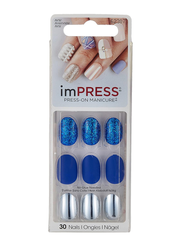 Impress BIPA060 Press-On Manicure Nails, Swept Away, Multicolour