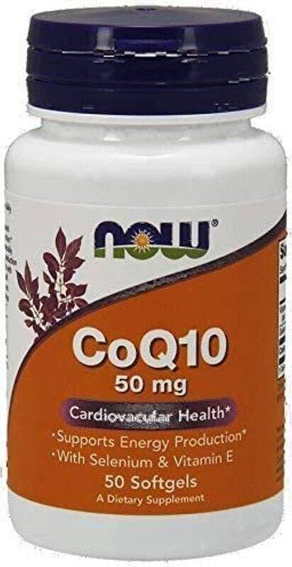 

Now Co Q10 50 Mg Vitamin E & Selenium Supplement, 50 Softgels