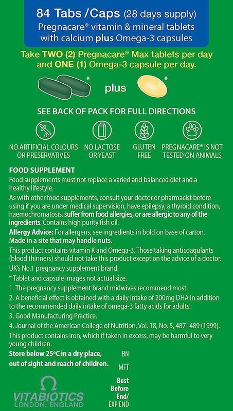 Vitabiotics Pregnacare Max Tablets & Capsules, 84 Capsules