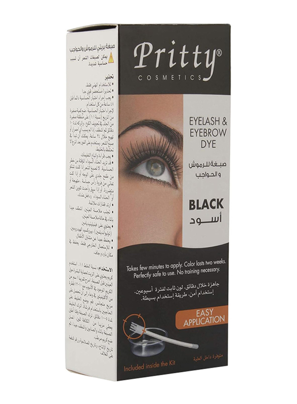 Pritty Eyelash & Eyebrow Dye Kit, Black