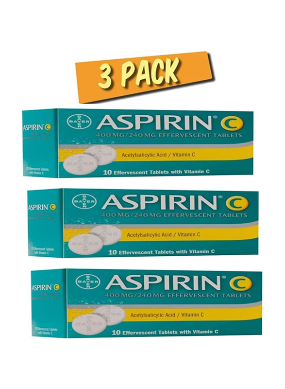 Aspirin C Effervescent Vitamins, 3 x 10 Tablets